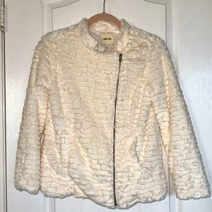 CHEROKEE Kids Cream/White Faux Fur Fuzzy Jacket S